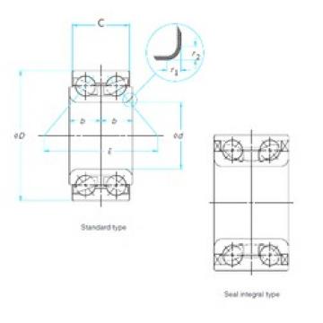 NSK ZA-49BWD03CA153 Angular Contact Ball Bearings 49 mm x 84 mm x 48 mm 