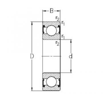 NKE 6305-RS2 Deep Groove Ball Bearings 25 mm x 62 mm x 17 mm 