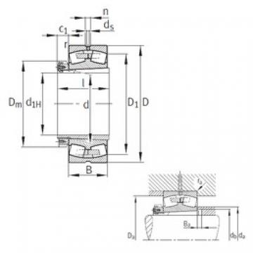 FAG 23168-B-K-MB+H3168 Spherical Roller Bearings 340 mm x 580 mm x 190 mm 