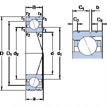 SKF 7019 ACD/P4AL Angular Contact Ball Bearings 95 mm x 145 mm x 24 mm 