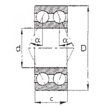 FBJ 5212 Angular Contact Ball Bearings 60 mm x 110 mm x 36,512 mm 