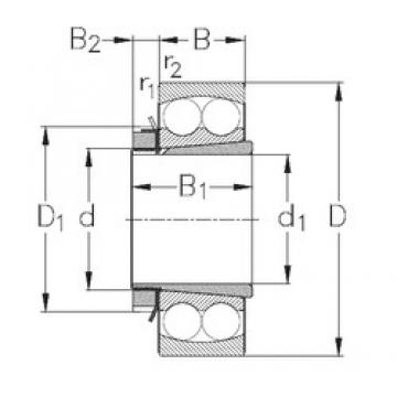 NKE 1306-K+H306 Self-Aligning Ball Bearings 30 mm x 72 mm x 19 mm 