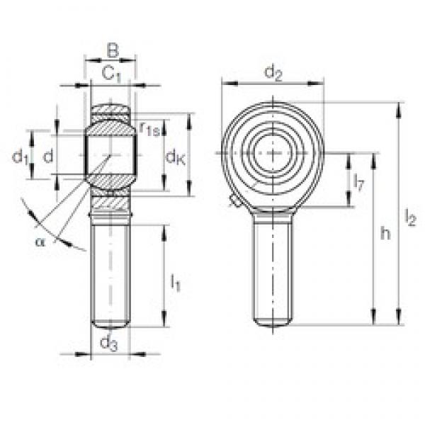 INA GAKR 14 PB Plain Bearings 14 mm x 28 mm x 19 mm 